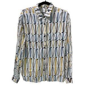 Beautiful flowy Italian Abstract shirt by Alysi